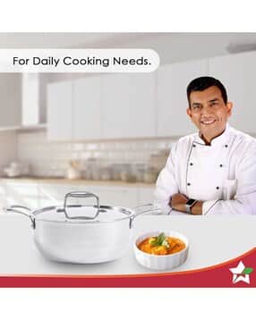 wonderchef Nigella Tri-Ply Stainless Steel Casserole with Lid 4.8L-picture-43