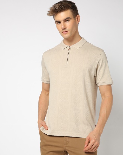 Men Printed Regular Fit Polo T-Shirt