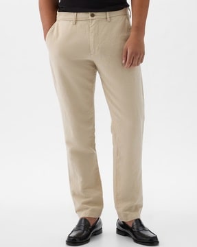 Gap mens linen trousers hot sale
