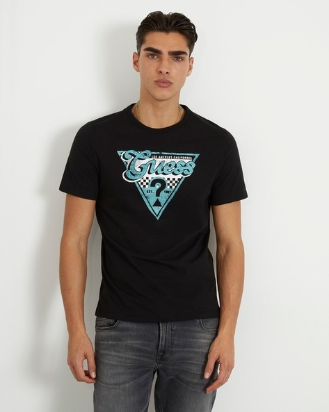 Buy Black Tshirts for Men by GUESS Online Ajio