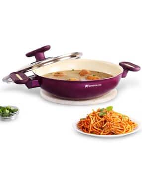 wonderchef Bellagio Ceramic Kadhai with Lid 2.6L-picture-11