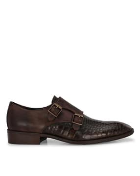 Men Croc-Embossed Double Strap Monks-image-40