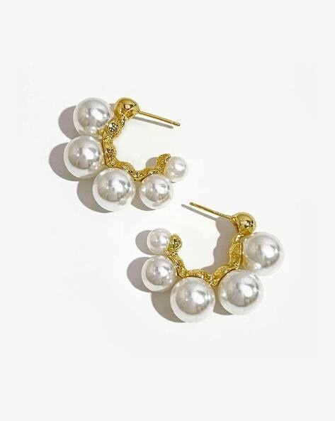 Buy White Earrings for Women by Rare1Studio Online