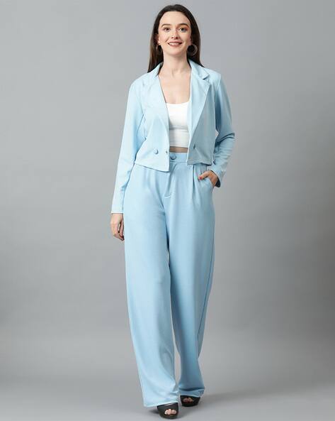 KOTTY Women Regular Fit Blazer with Trousers Set