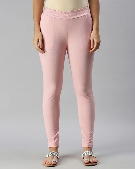 Women Mid-Rise Pants with Elasticated Waist Price in India