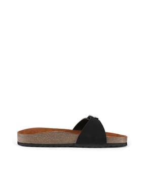 mozafia Women Slip-On Flat-Sandals with Buckle Accent-picture-22