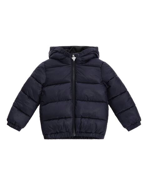 Quilted Zip-Front Hooded Jacket
