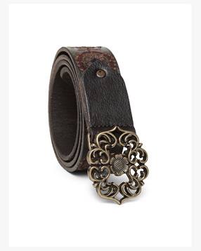 Men Belt with Buckle Closure