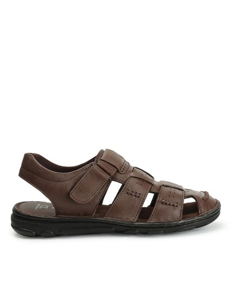 Carlton London Men Round-Toe Multi-Strap Sandals