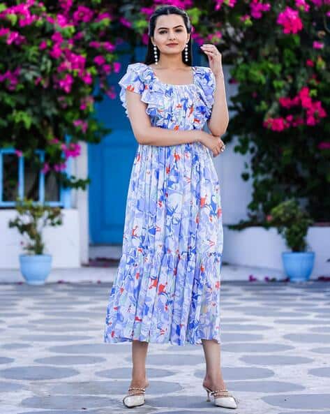 Buy Blue Dresses for Women by MASAKALI.CO Online | Ajio.com