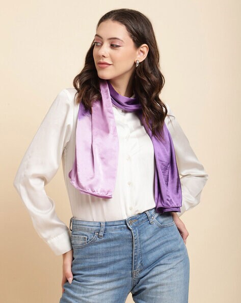Women Ombre-Dyed Satin Scarf