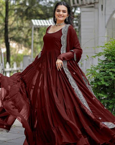 Buy Maroon Kurta Suit Sets for Women by ESTELA Online Ajio