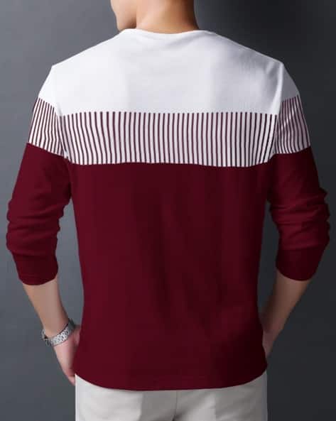 EYEBOGLER Men Colourblock Regular Fit Shirt with Round Neck