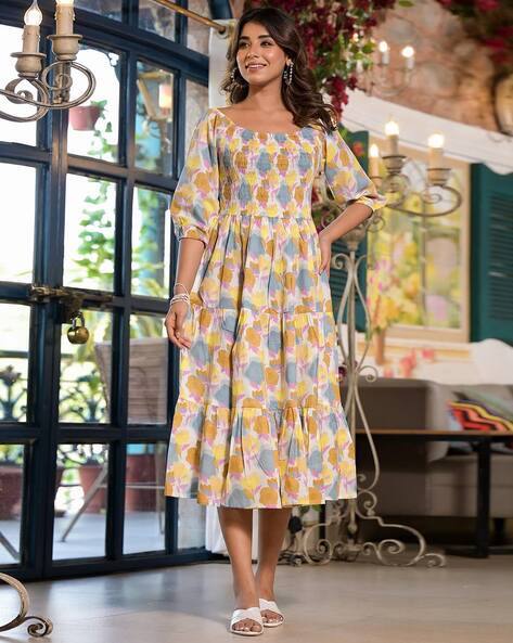 Buy Cream Dresses for Women by MASAKALI.CO Online | Ajio.com