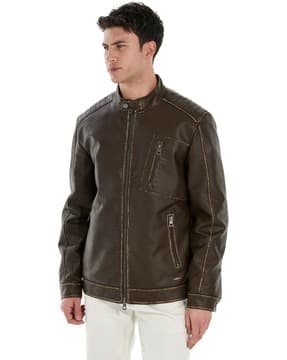 Buy Brown Jackets & Coats for Men by GUESS Online | Ajio.com