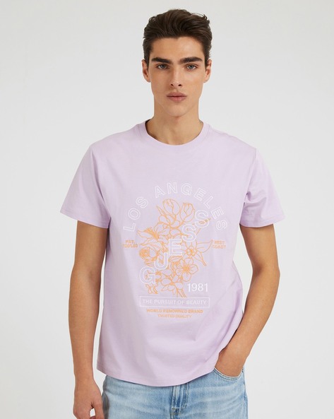 Buy Purple Tshirts for Men by GUESS Online Ajio