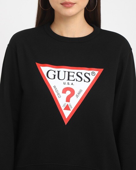 Buy Black Sweatshirt Hoodies for Women by GUESS Online Ajio