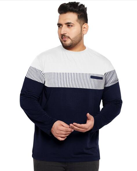 EYEBOGLER Men Colourblock Regular Fit T-Shirt