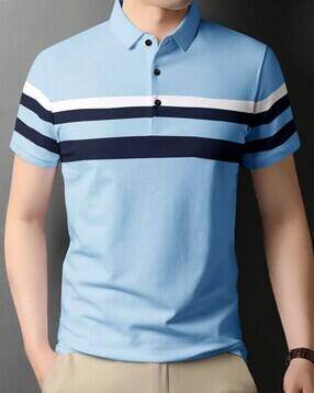 eyebogler Men Striped Regular Fit Polo T-Shirt-picture-52