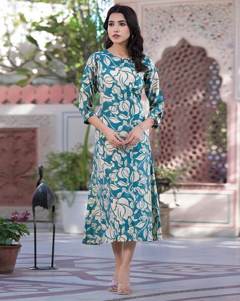 Buy Turquoise Dresses for Women by Peachmode Online Ajio