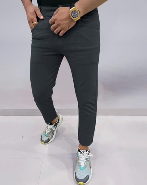 EYEBOGLER Men Straight Track Pants with Insert Pockets