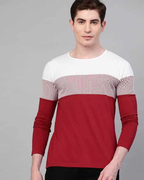 EYEBOGLER Crew-Neck T-shirt with Colourblock Detail