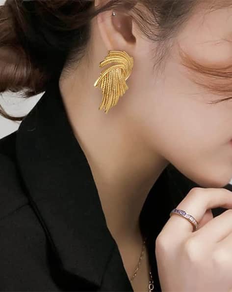 Vien Women Gold-Plated Stud Earrings