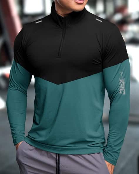 EYEBOGLER Men Colourblock Regular Fit T-Shirt