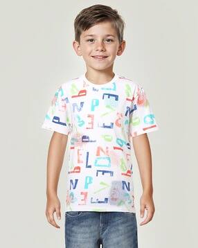 pepe jeans Boys Gino Typographic Print Regular Fit Crew-Neck T-Shirt-picture-10