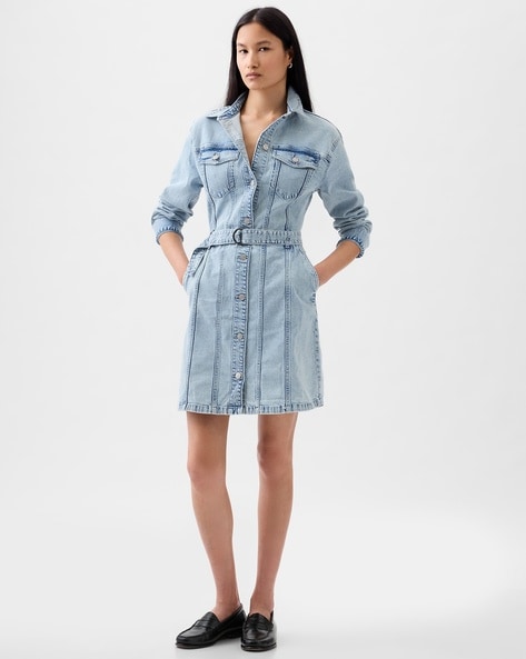 Buy Blue Dresses for Women by GAP Online Ajio