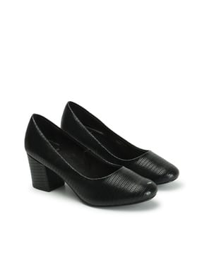 carlton london Women Round-Toe Chunky Heeled Shoes-picture-20
