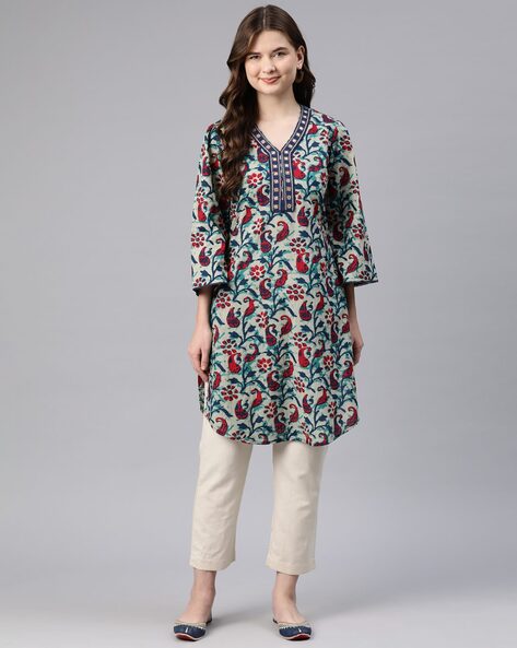 Women Paisley Print 2-Piece Semi-Stitched Dress Material Price in India