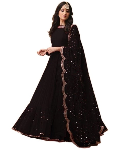 Women Embellished 3-Piece Semi-Stitched Dress Materials Price in India