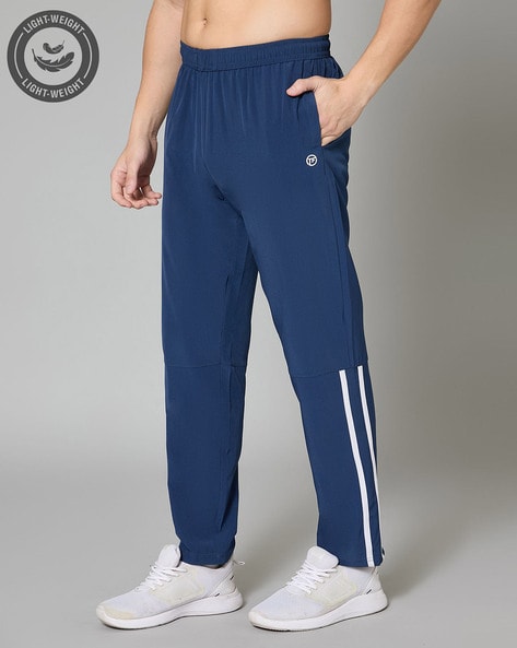 Men Straight Track Pants with Insert Pockets