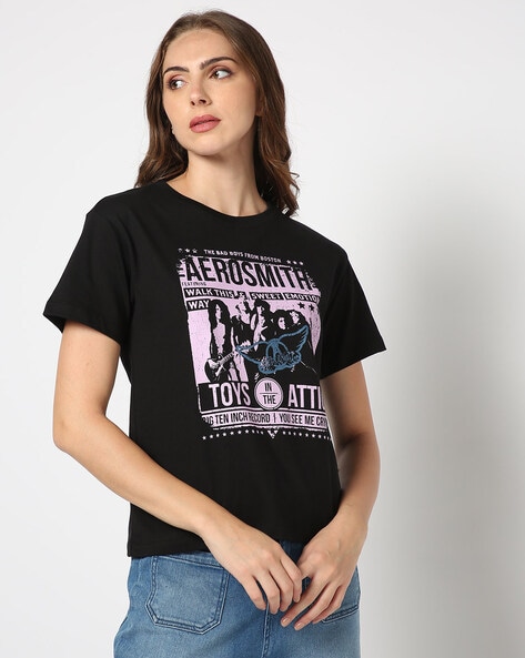 Buy Black Tshirts for Women by LEE COOPER Online Ajio