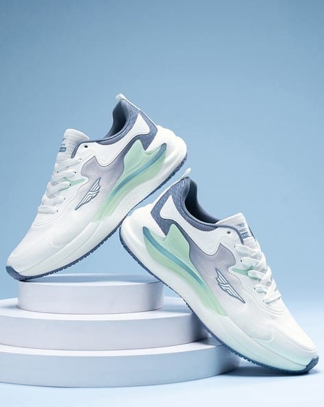 Knitted Lace Fastening Sports Shoes with Flat Heels