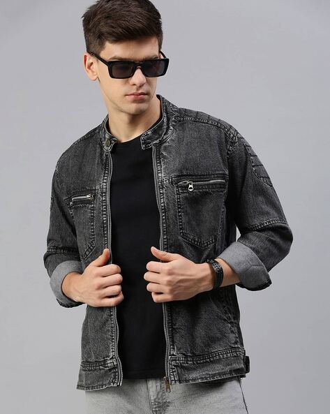 Men Slim Fit Denim Jacket