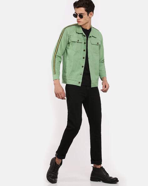 Buy Men Green Print Casual Jacket Online - 39707264 | Van Heusen