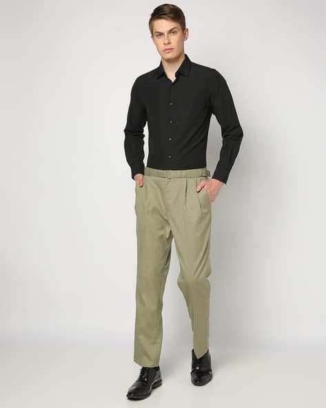Buy Olive Green Trousers & Pants for Men by YOUSTA Online | Ajio.com
