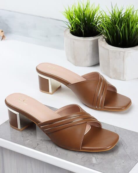 Women Open-Toe Chunky-Heeled Sandals