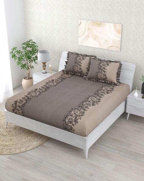 Double bed sheet with cushion cover best sale