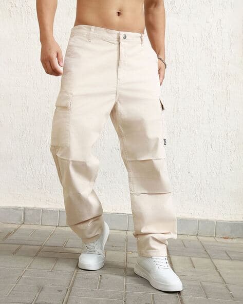 Men Loose Fit Cargo Pants with Insert Pockets
