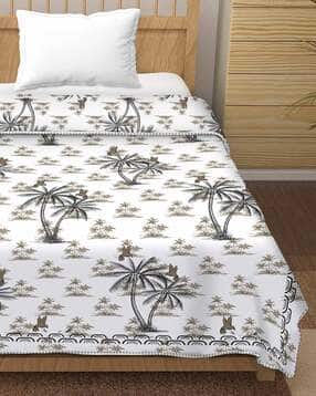 bella casa Tropical Print Single Reversible Blanket-picture-27