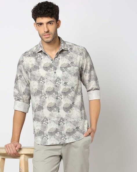 Men Printed Slim Fit Shirt