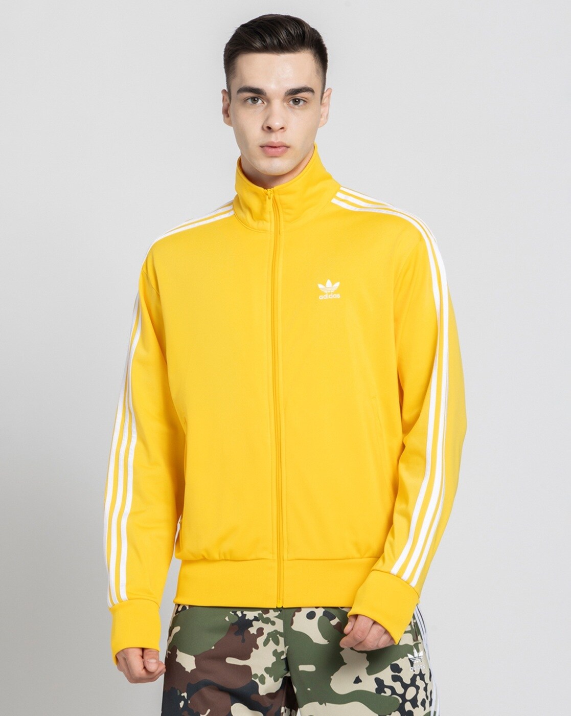 Adidas originals woven jacket yellow best sale