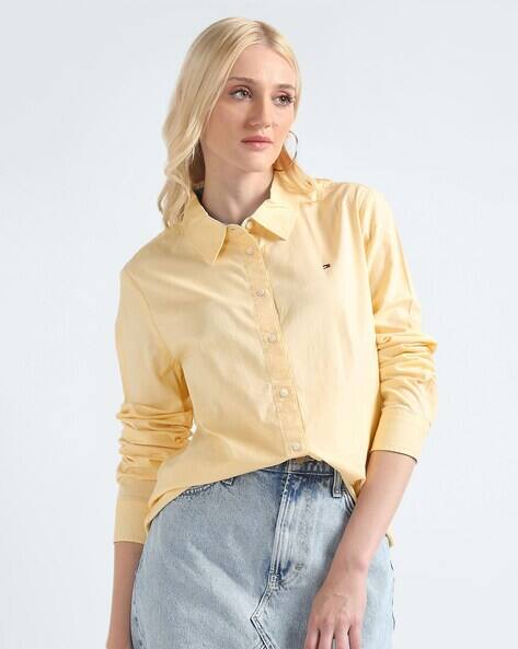 tommy hilfiger women's yellow top