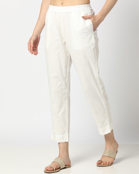 Women Embroidered Straight Pants Price in India