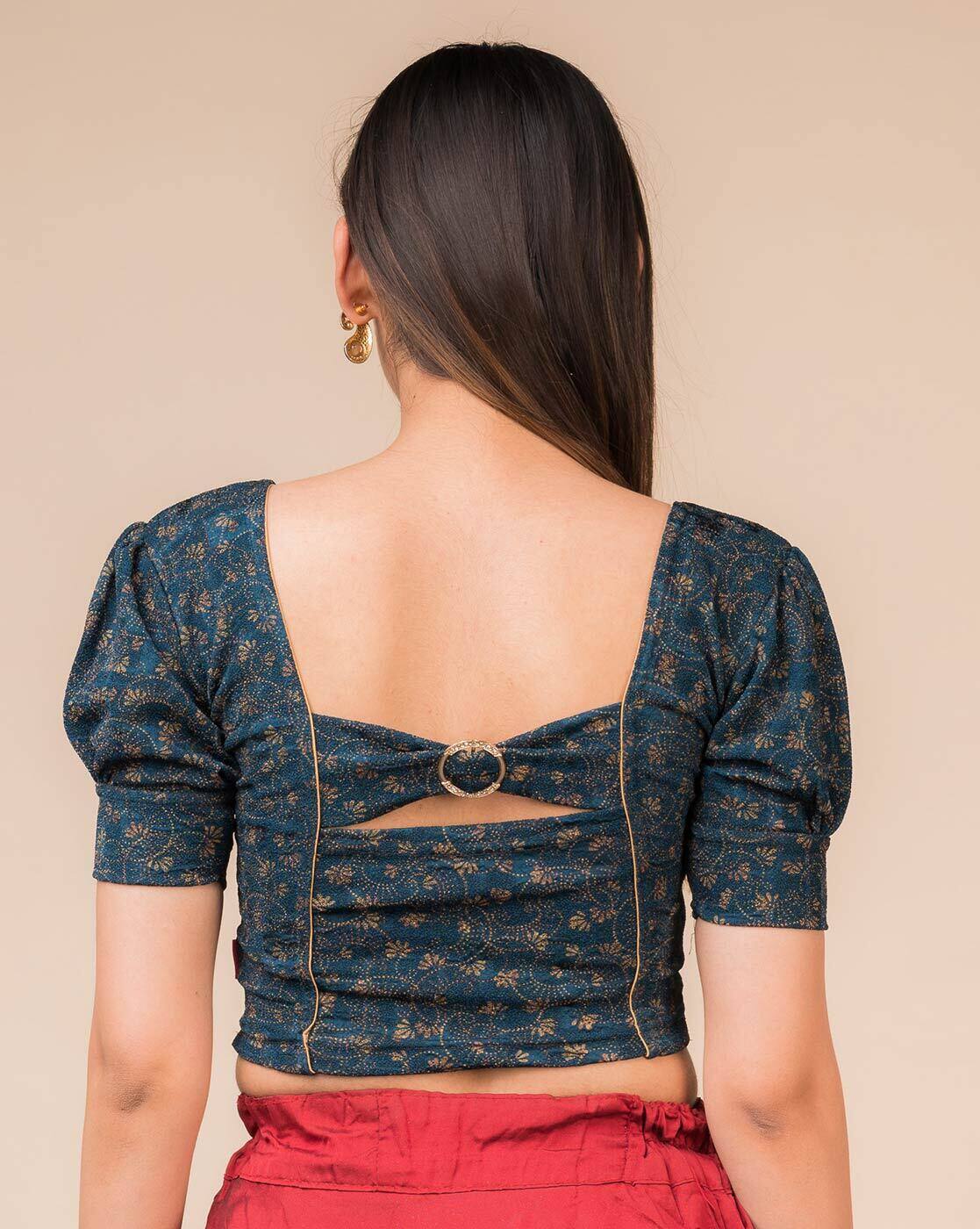 Buy BINDIGASM'S ADVI Women Floral Print Slip-On Blouse Online