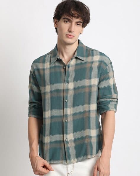 Product image of THE BEAR HOUSE Men Checked Relaxed Fit Shirt