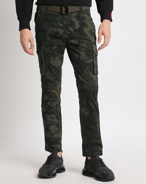 Men Camouflage Slim Fit Cargo Pants